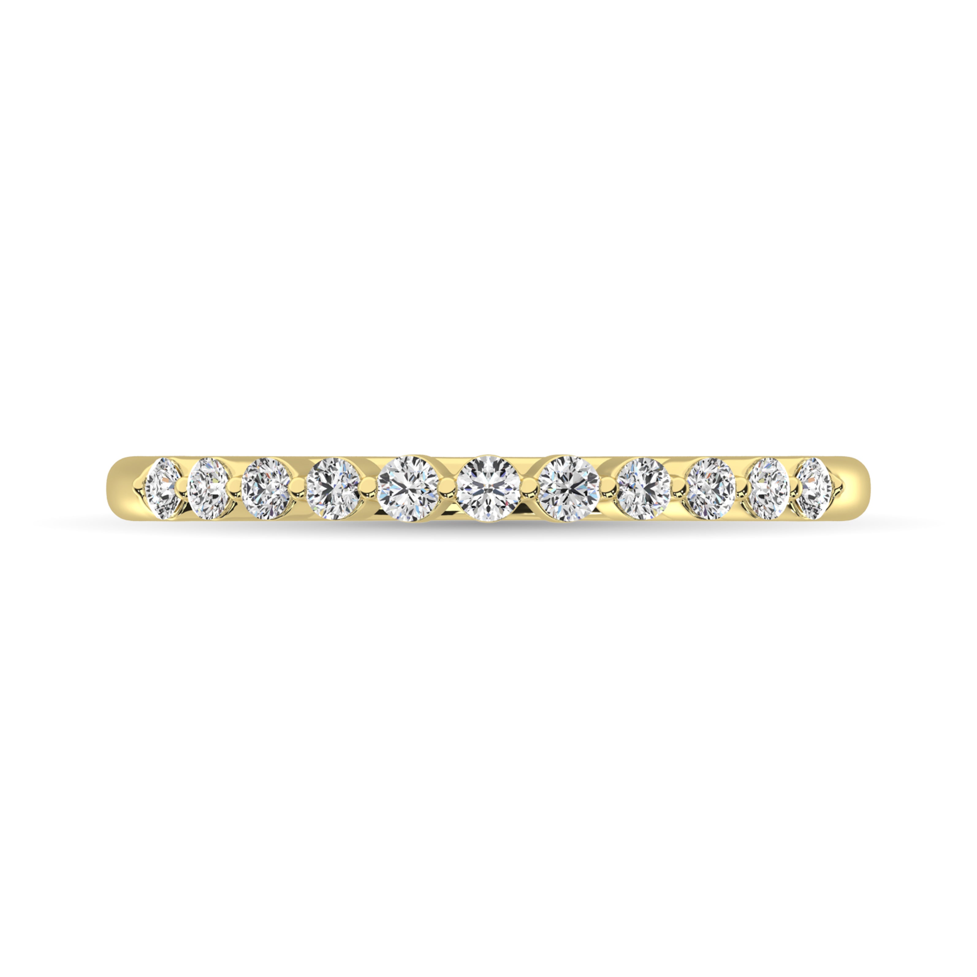 Diamond 1/4 Ct.Tw. Anniversary Ring In 14K Yellow Gold