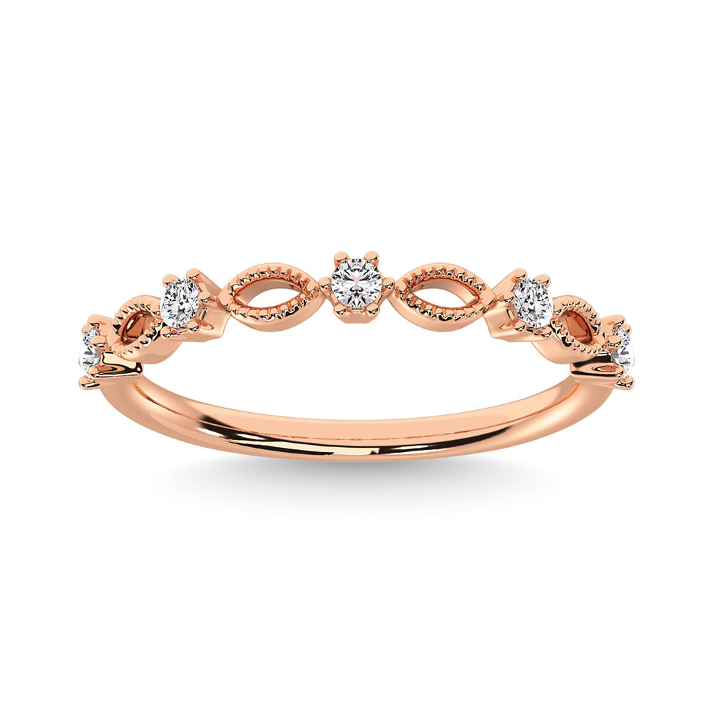 Diamond 1/5 Ct.Tw. Stackable Ring In 14K Rose Gold