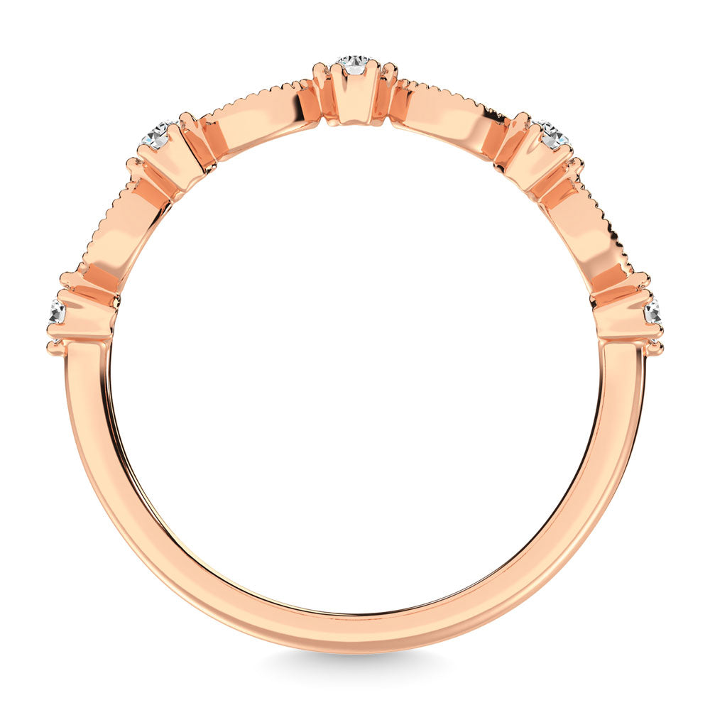 Diamond 1/5 Ct.Tw. Stackable Ring In 14K Rose Gold