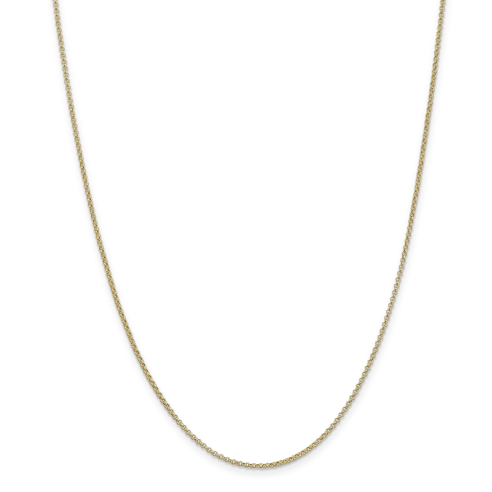 14K 20 Inch 1.55Mm Rolo With Lobster Clasp Pendant Chain