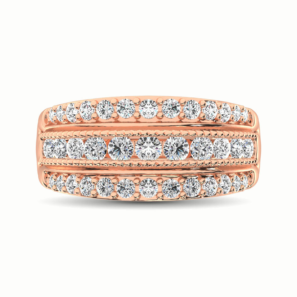 14K Rose Gold 1 Ct.Tw. Diamond Fashion Ring
