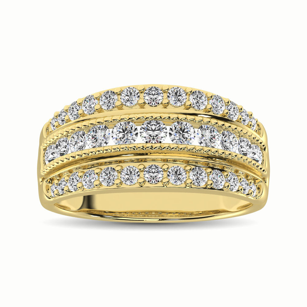 14K Yellow Gold 1 Ct.Tw. Diamond Fashion Ring