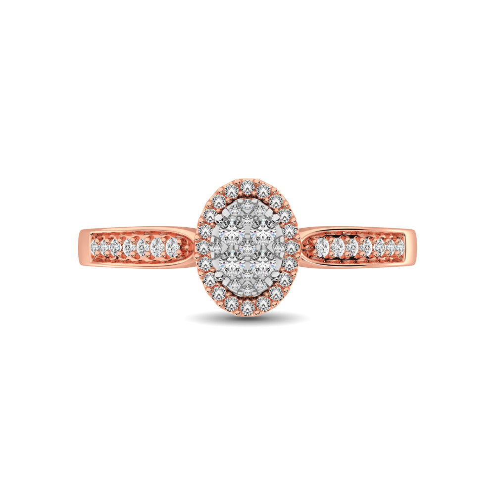 10K Rose Gold 1/4 Ct.Tw. Diamond Heart Ring