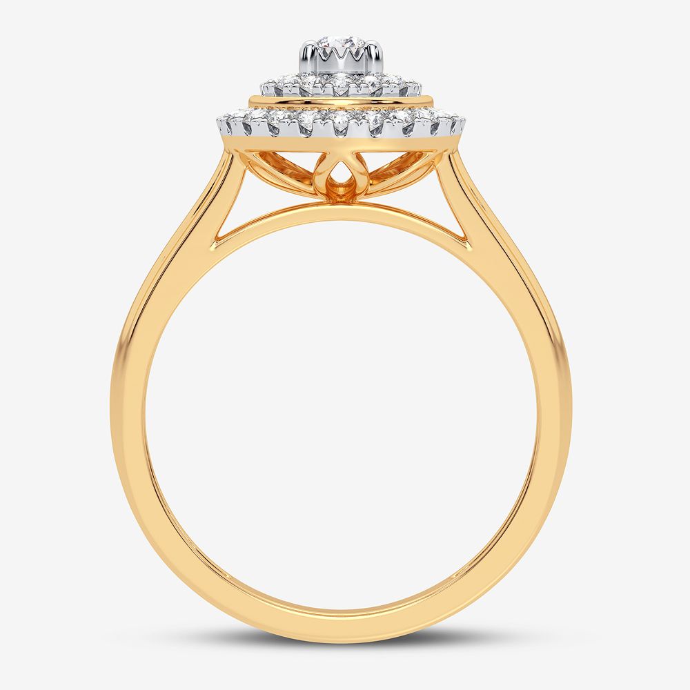 10K Yellow Gold Exquisite 0.25Ct Diamond Ring