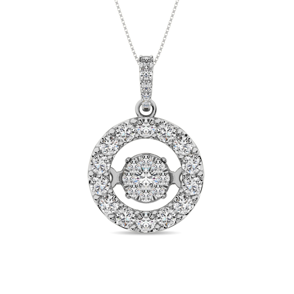 Diamond 1 Ct.Tw. Shimmering Pendant in 14K White Gold