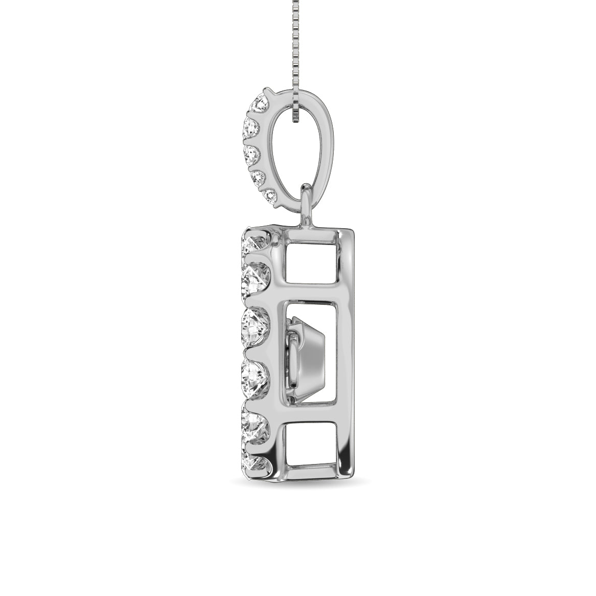 Diamond 1 Ct.Tw. Shimmering Pendant In 14K White Gold