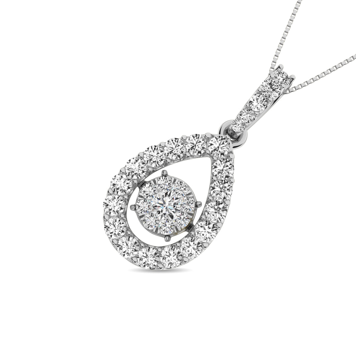 Diamond 1 Ct.Tw. Shimmering Pendant in 14K White Gold