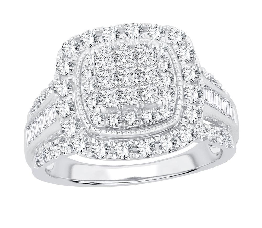 10K White Gold Beautiful 1.50Ct Diamond Ring
