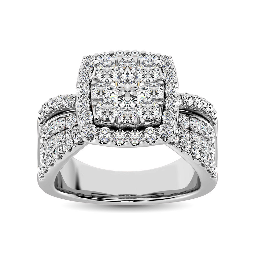 Diamond 1 Ct.Tw. Engagement Ring In 14K White Gold