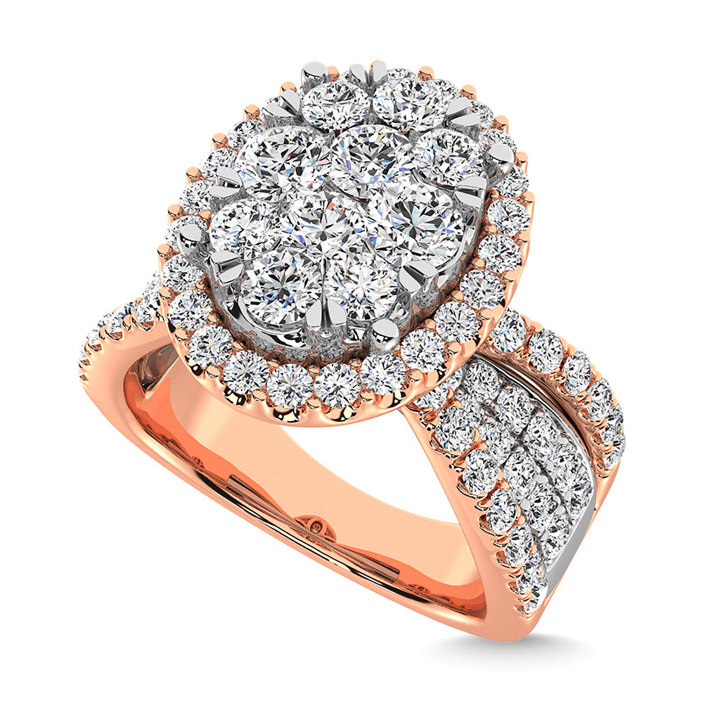 Diamond 2 Ct.Tw. Engagement Ring In 14K Two Tone Gold