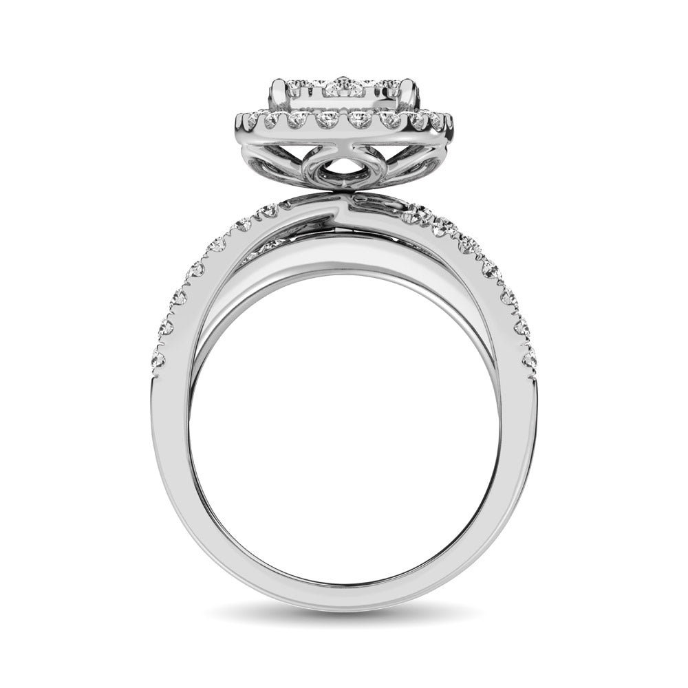 Diamond 2 Ct.Tw. Pear Shape Engagement Ring In 14K White Gold