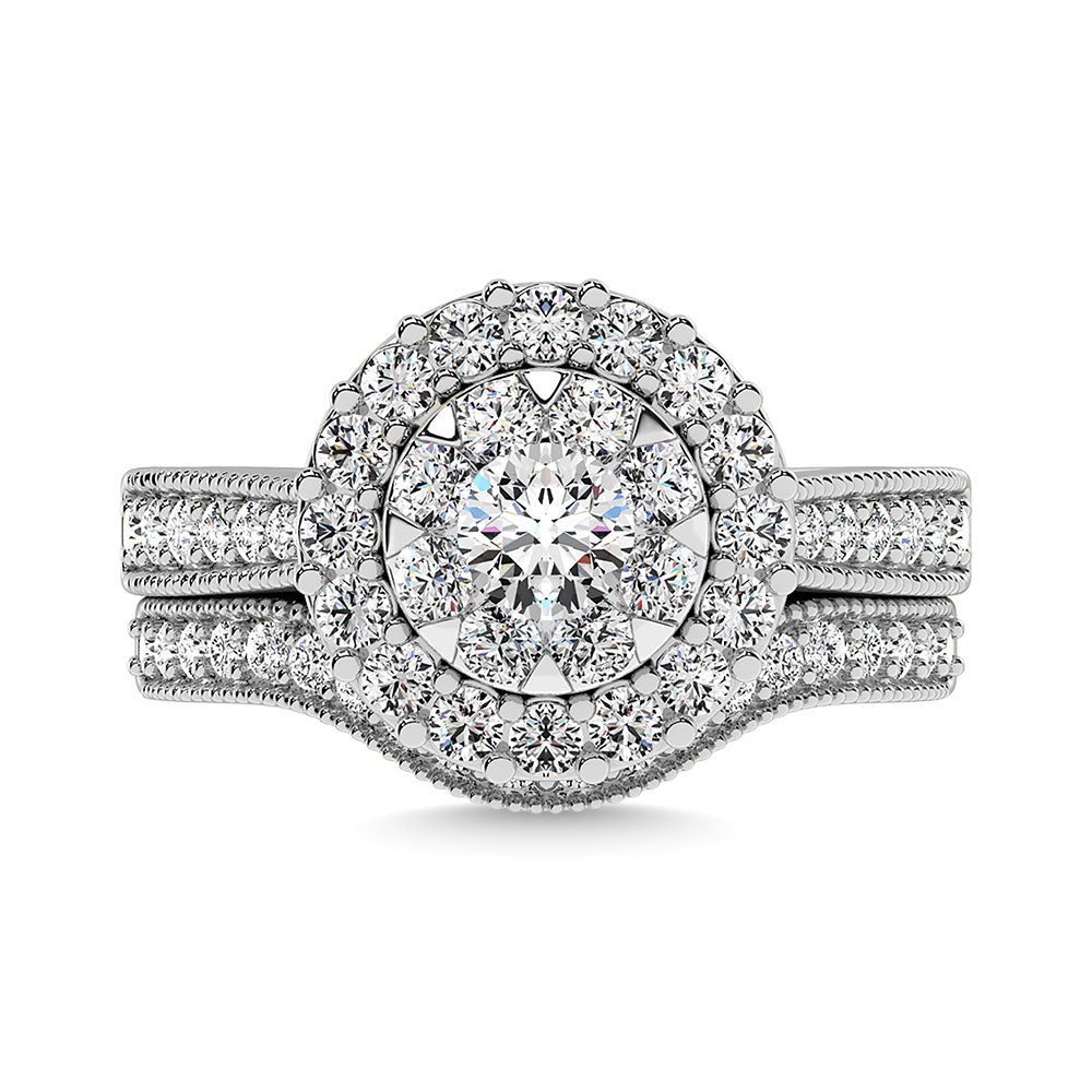 Diamond 1 1/2 Ct.Tw. Bridal Ring in 14K White Gold