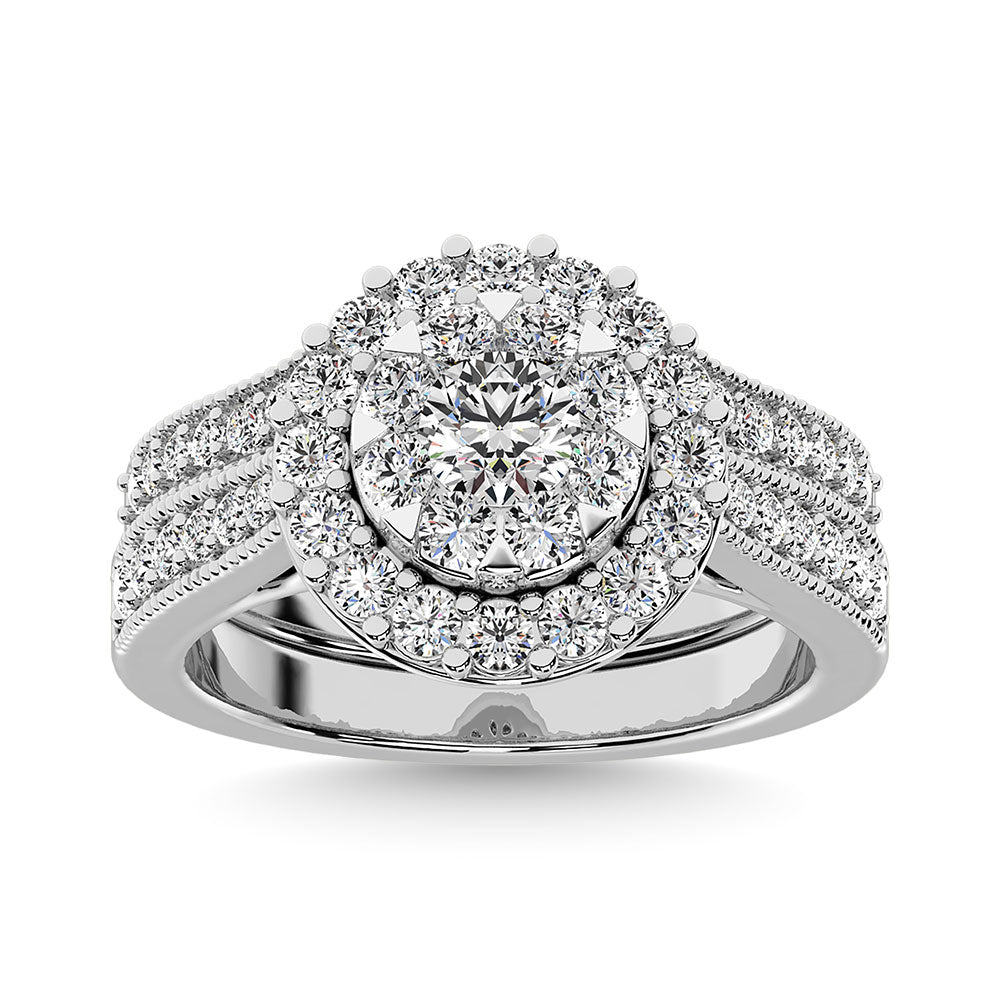 Diamond 1 1/2 Ct.Tw. Bridal Ring in 14K White Gold