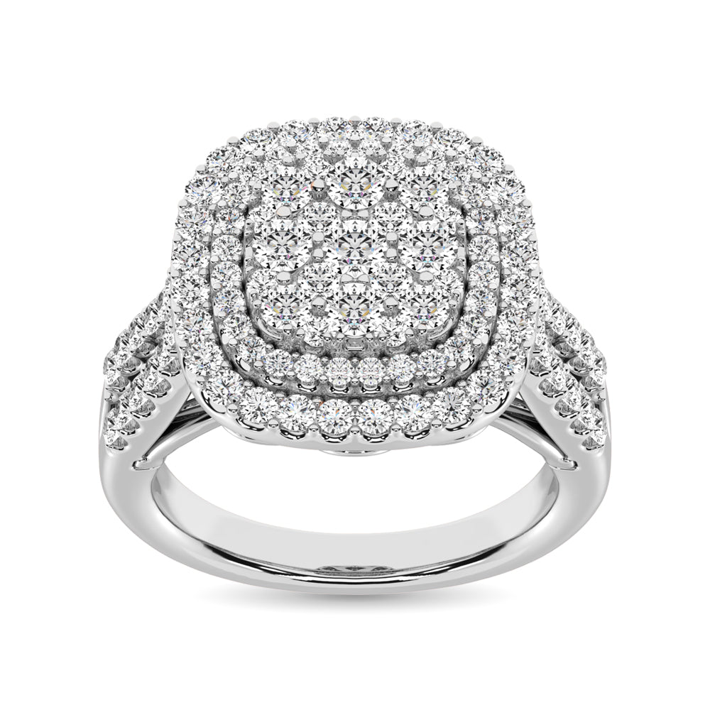 Diamond 2 Ct.Tw. Engagement Ring In 14K White Gold