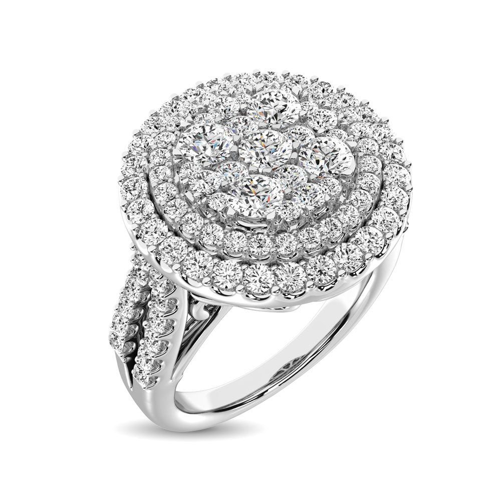 14K White Gold 2 Ct.Tw. Diamond Engagement Ring