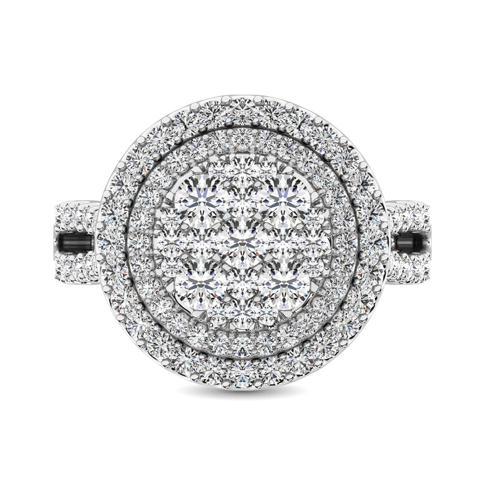 14K White Gold 2 Ct.Tw. Diamond Engagement Ring