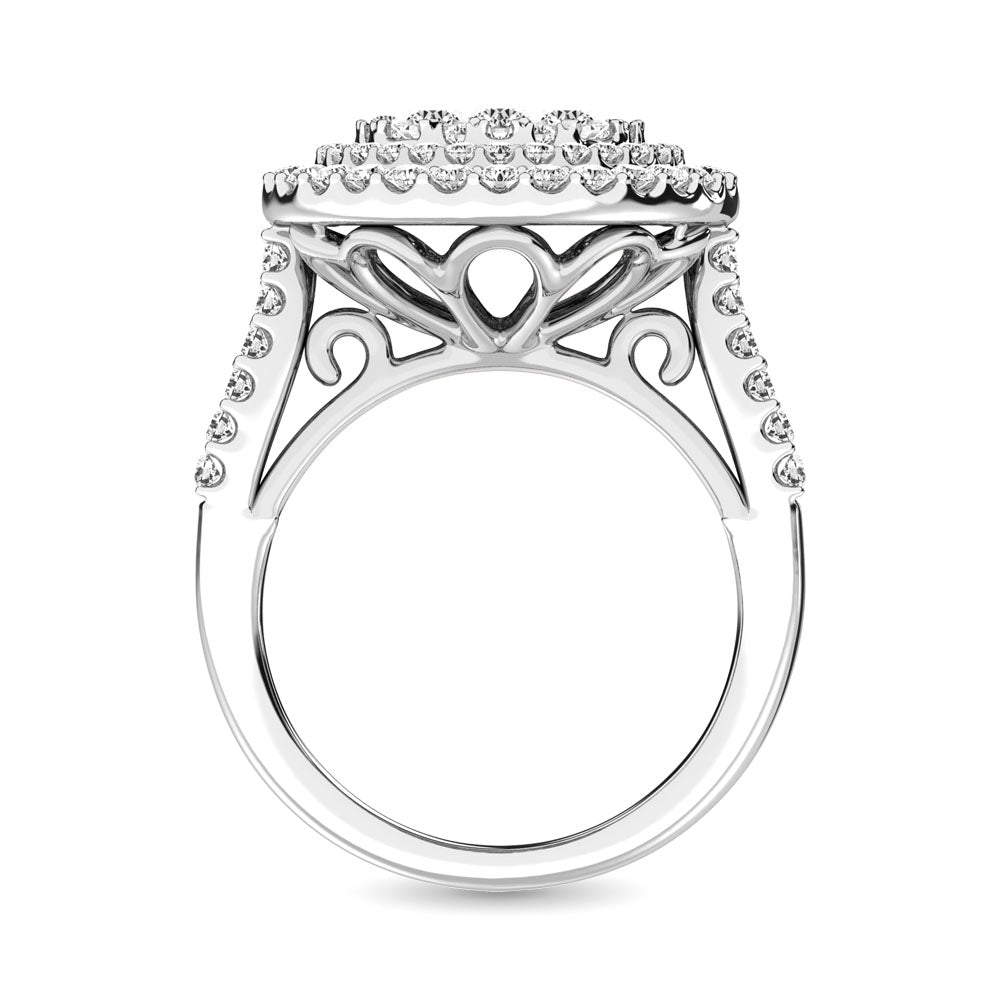 14K White Gold 2 Ct.Tw. Diamond Engagement Ring