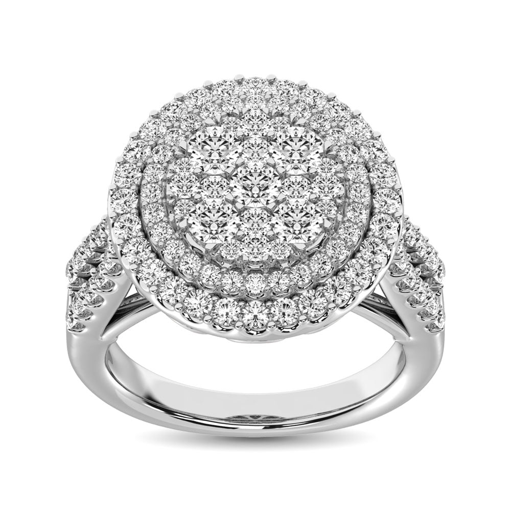 14K White Gold 2 Ct.Tw. Diamond Engagement Ring