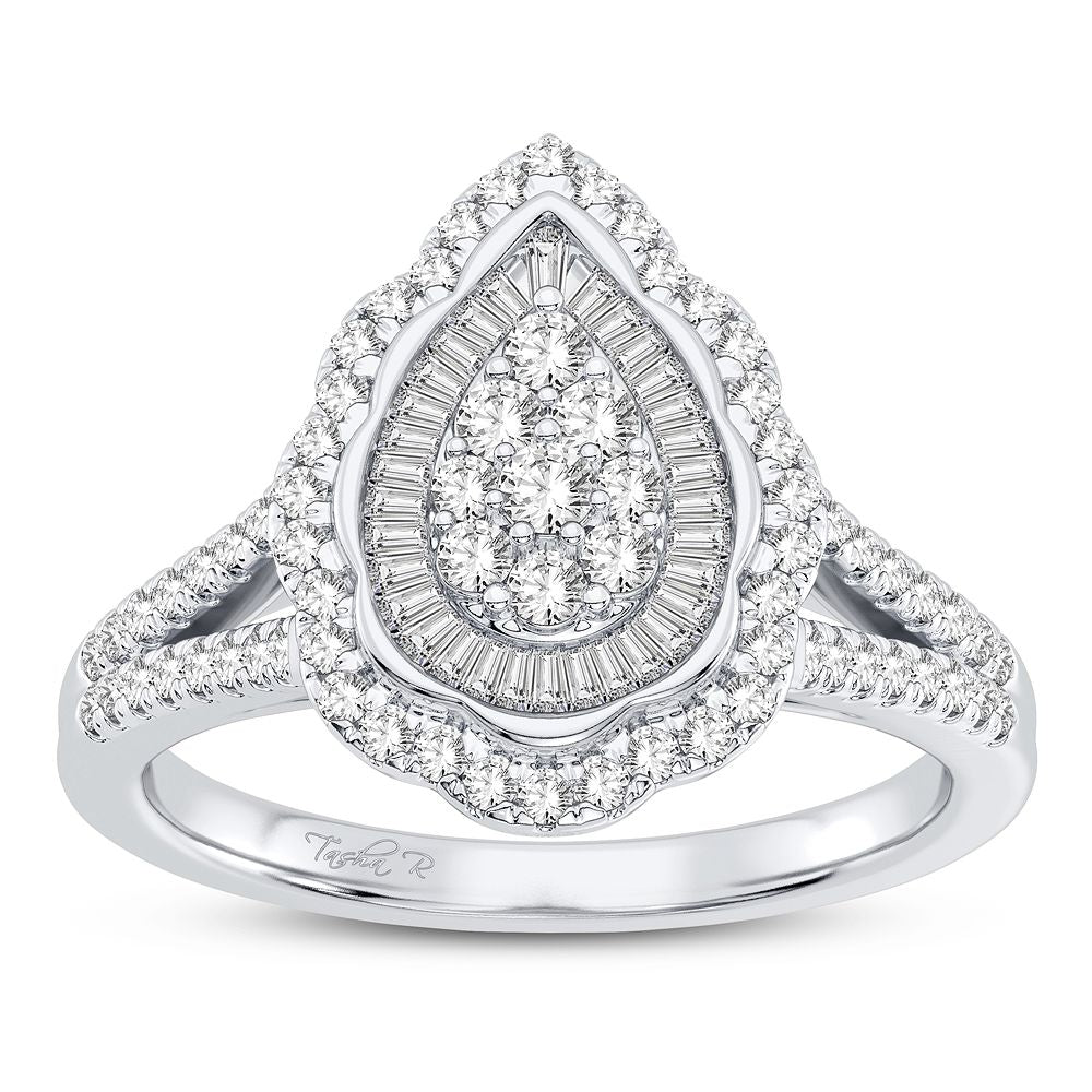 10K White Gold Gorgeous 0.50Ct Diamond Ring