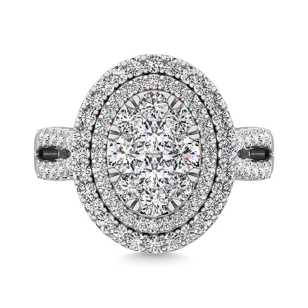 Diamond 2 Ct.Tw. Bridal Ring in 14K White Gold