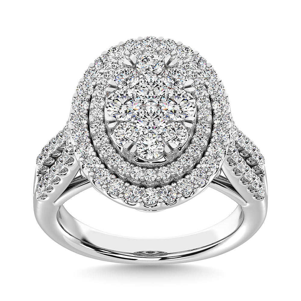 Diamond 2 Ct.Tw. Bridal Ring in 14K White Gold