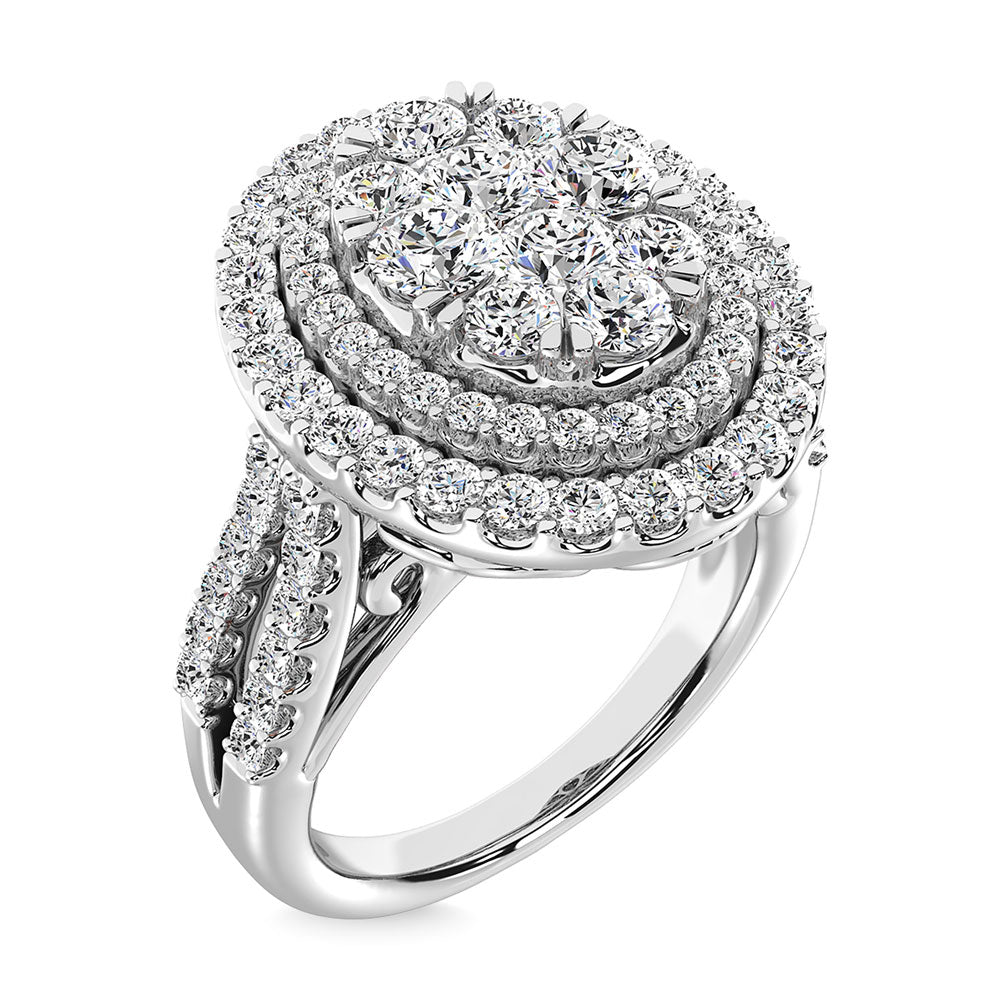 Diamond 2 Ct.Tw. Bridal Ring In 14K White Gold