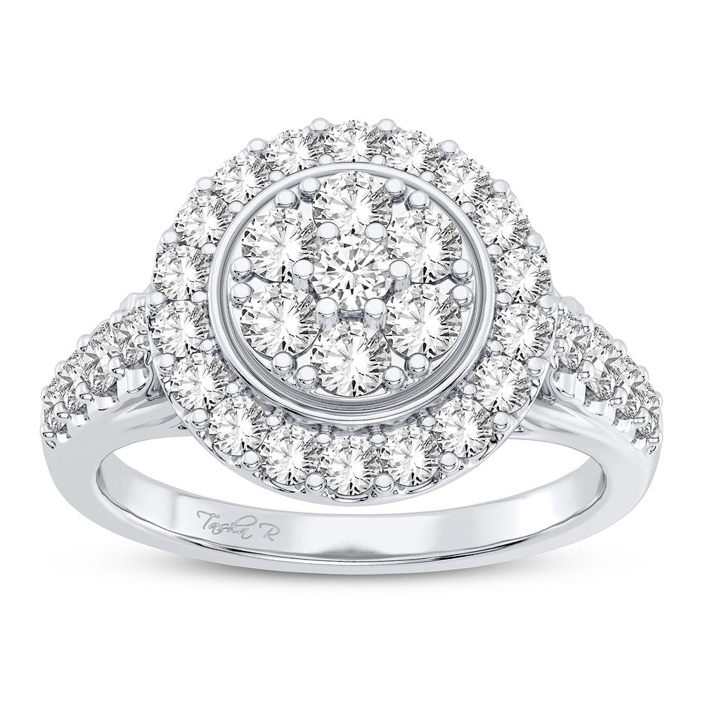 10K White Gold Elegant 1.00Ct Diamond Ring