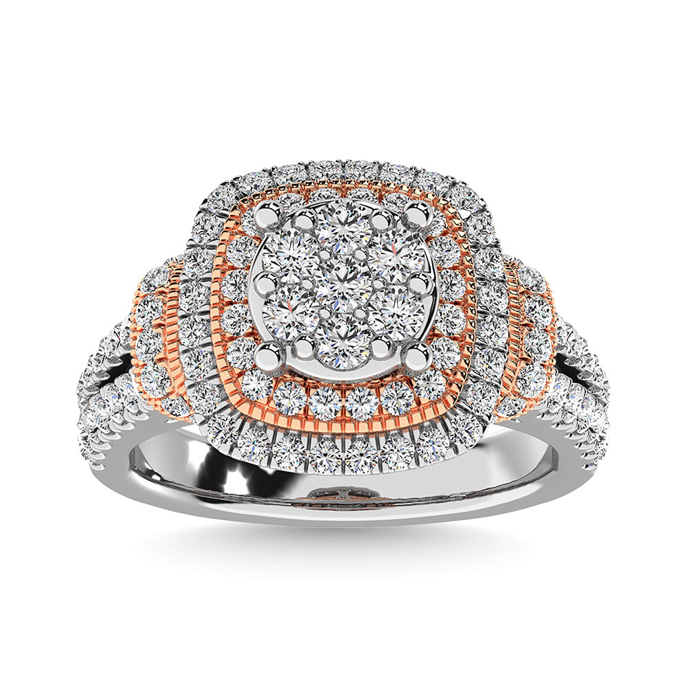 Diamond 1 1/2 Ct.Tw. Engagement Ring In 14K Two Tone Gold