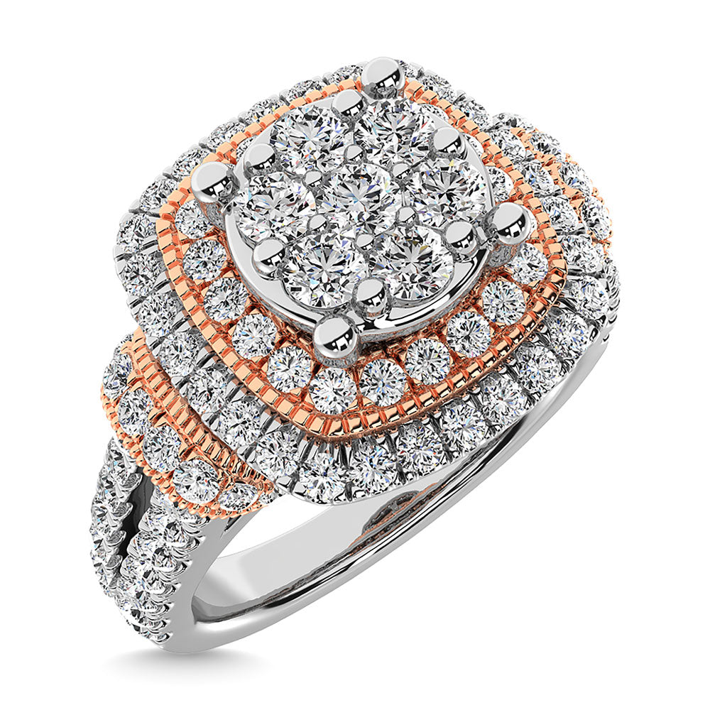 Diamond 1 1/2 Ct.Tw. Engagement Ring In 14K Two Tone Gold