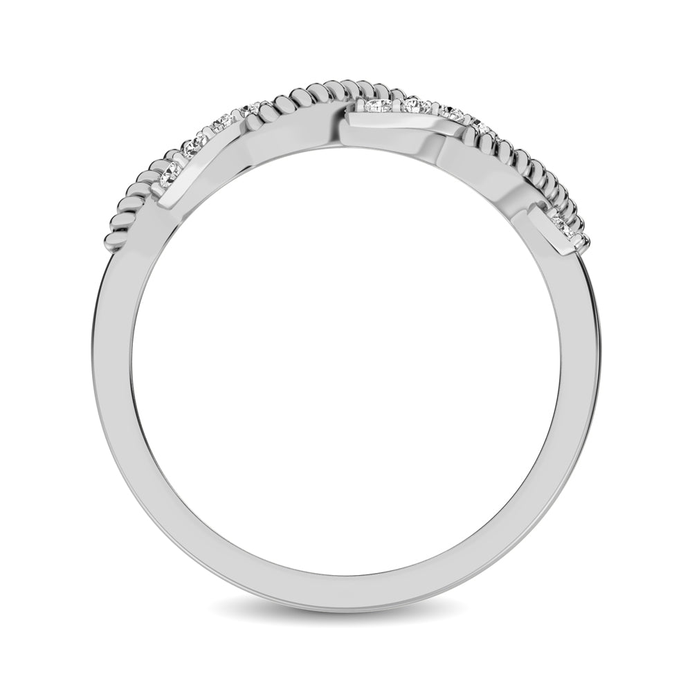 Diamond 1/10 Ctw Twist Band in 14K White Gold