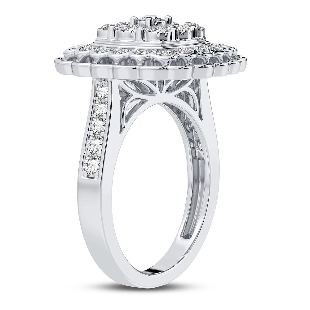 10K White Gold Beautiful 1.00Ct Diamond Ring