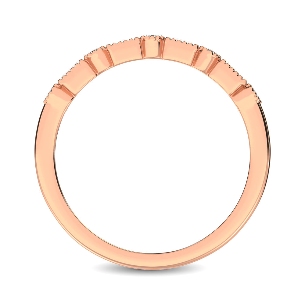 Diamond Wedding Band 1/10 Ct Tw In 10K Rose Gold