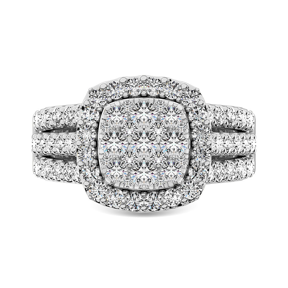 Diamond 2 Ct.Tw.. Engagement Ring In 14K White Gold