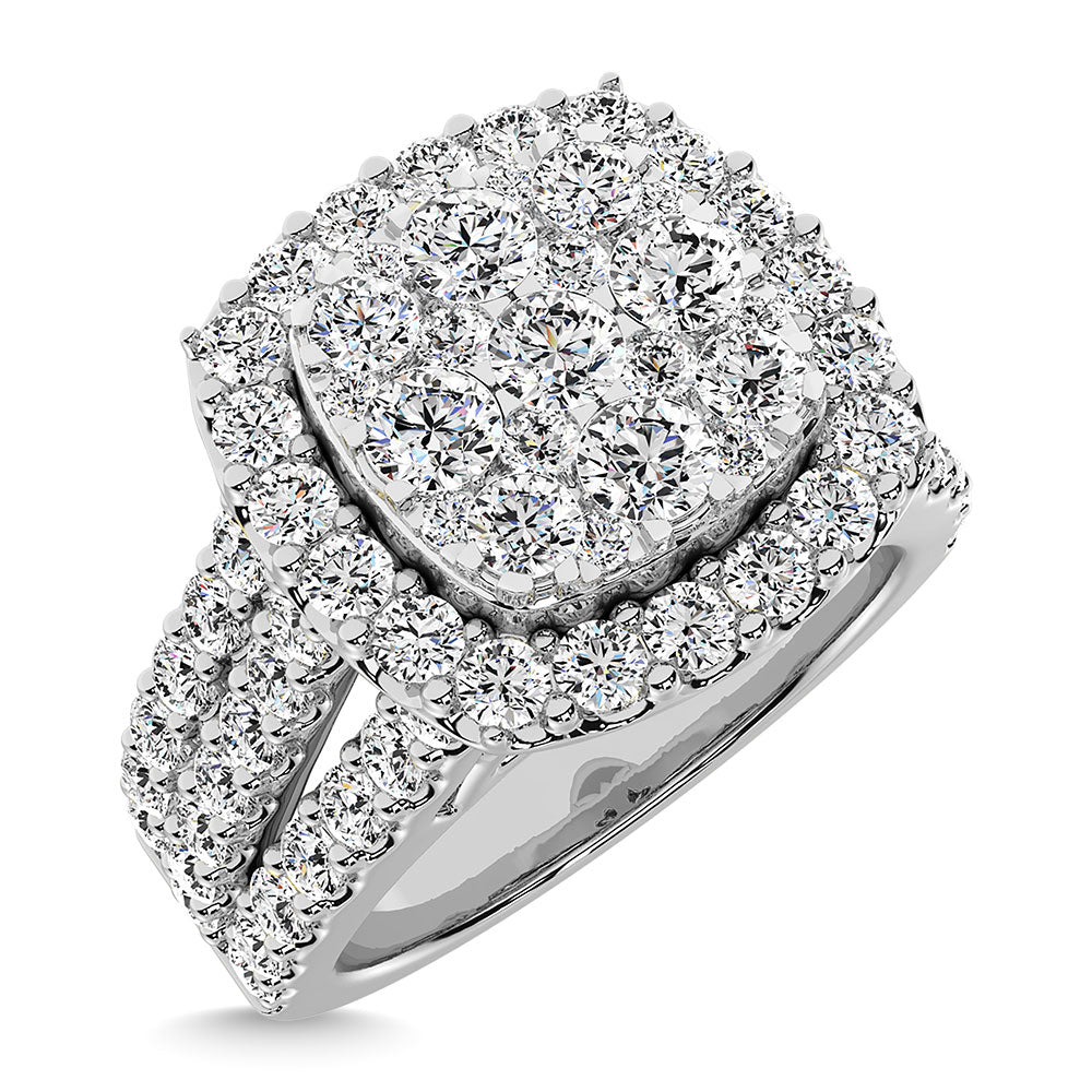 Diamond 2 Ct.Tw.. Engagement Ring In 14K White Gold