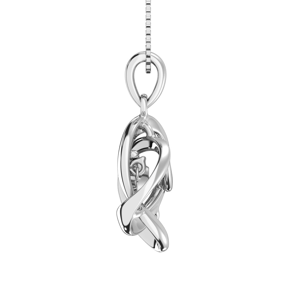 Diamond 1/20 Ct.Tw. Shimmering Pendant In Sterling Silver