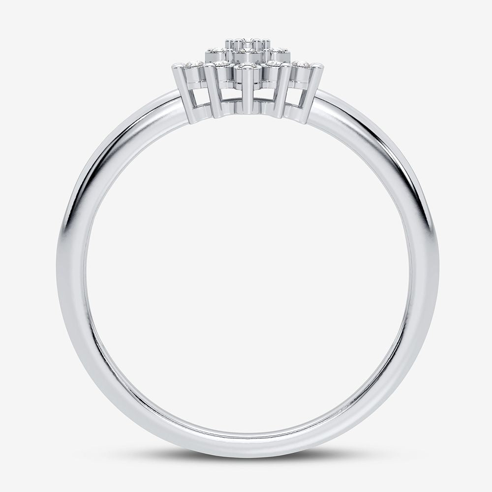 10K White Gold Gorgeous 0.10Ct Diamond Ring