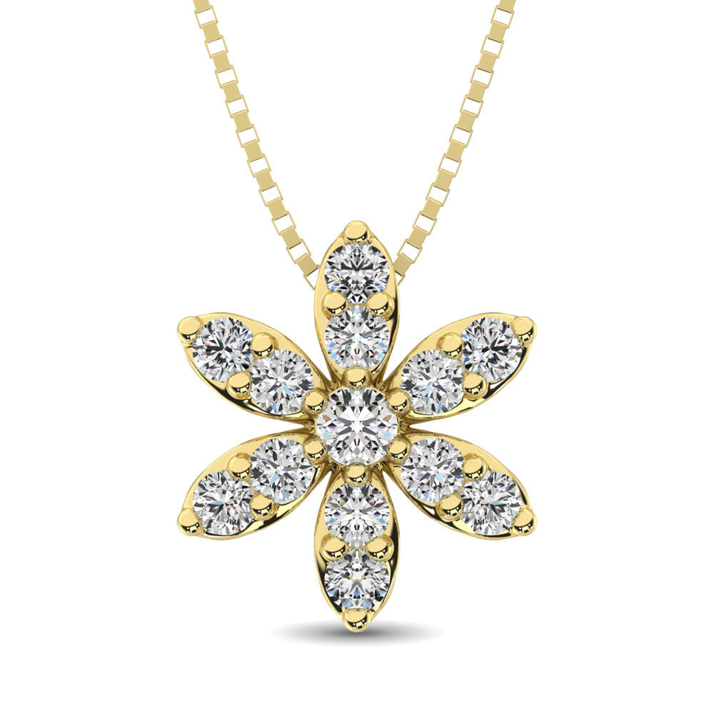 Diamond 1/4 Ct.Tw. Flower Pendant