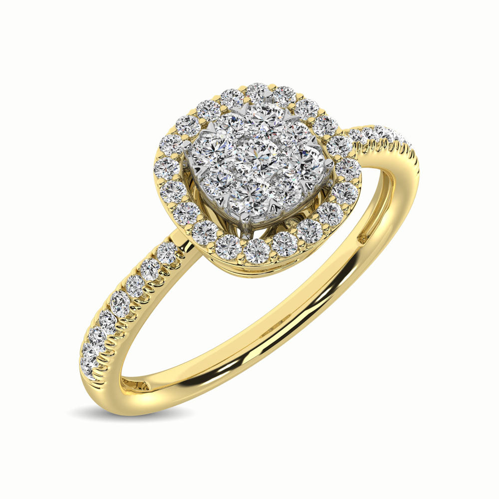 14K Yellow Gold 1/3 Ct.Tw. Diamond Fashion Ring