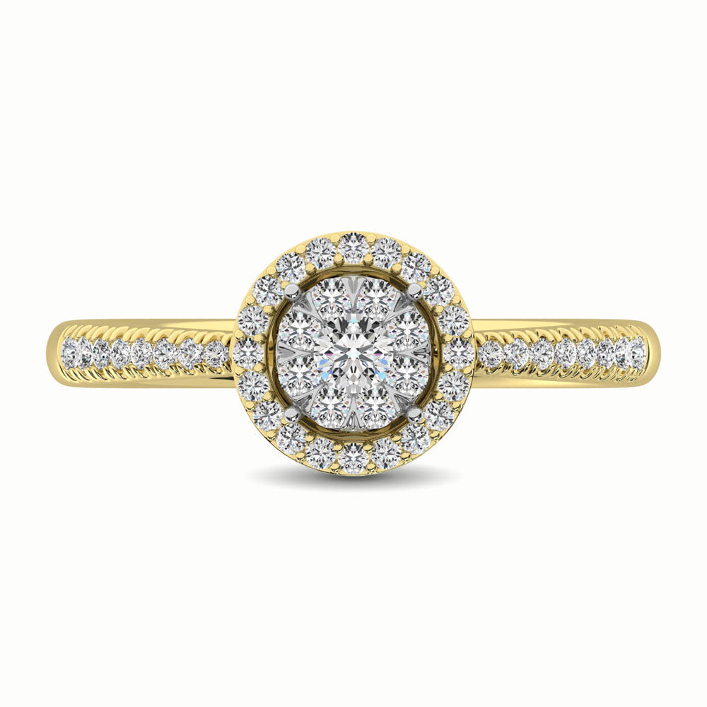14K Yellow Gold 1/3 Ct.Tw. Diamond Fashion Ring