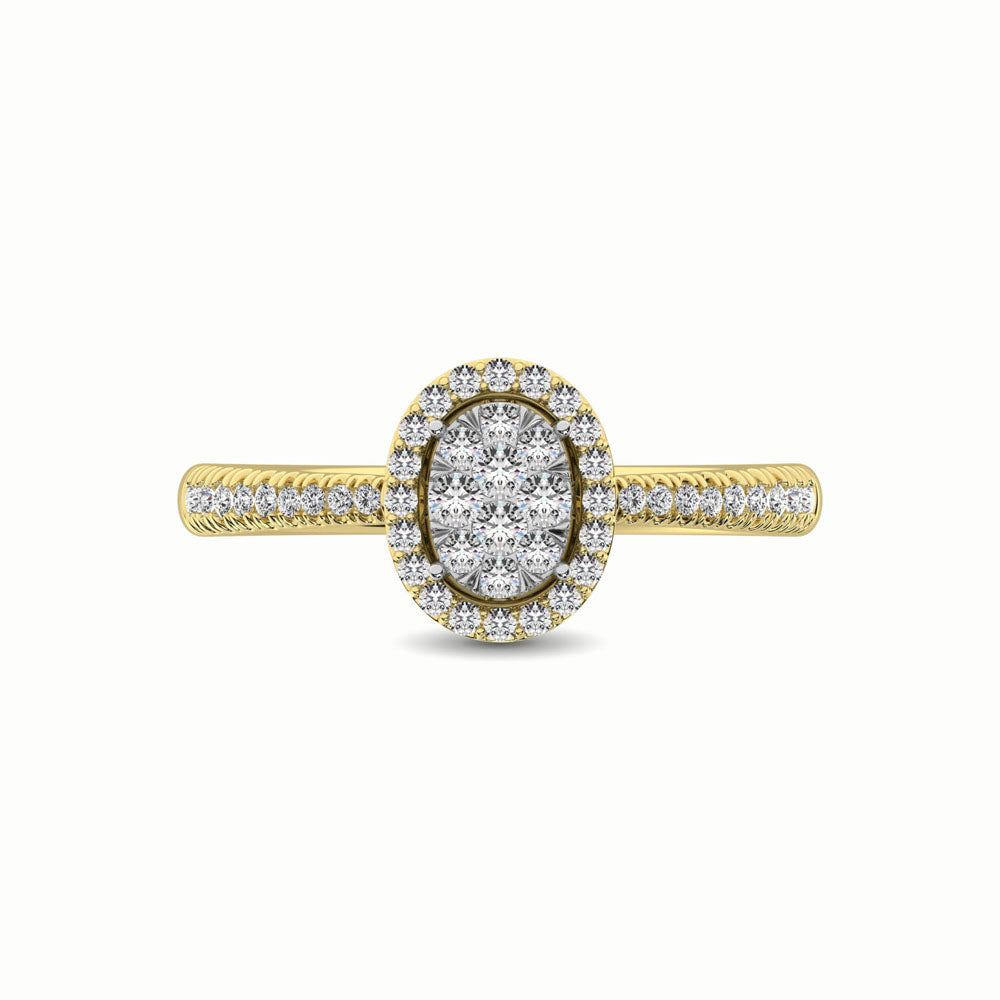 14K Yellow Gold 3/8 Ct.Tw. Diamond Fashion Ring