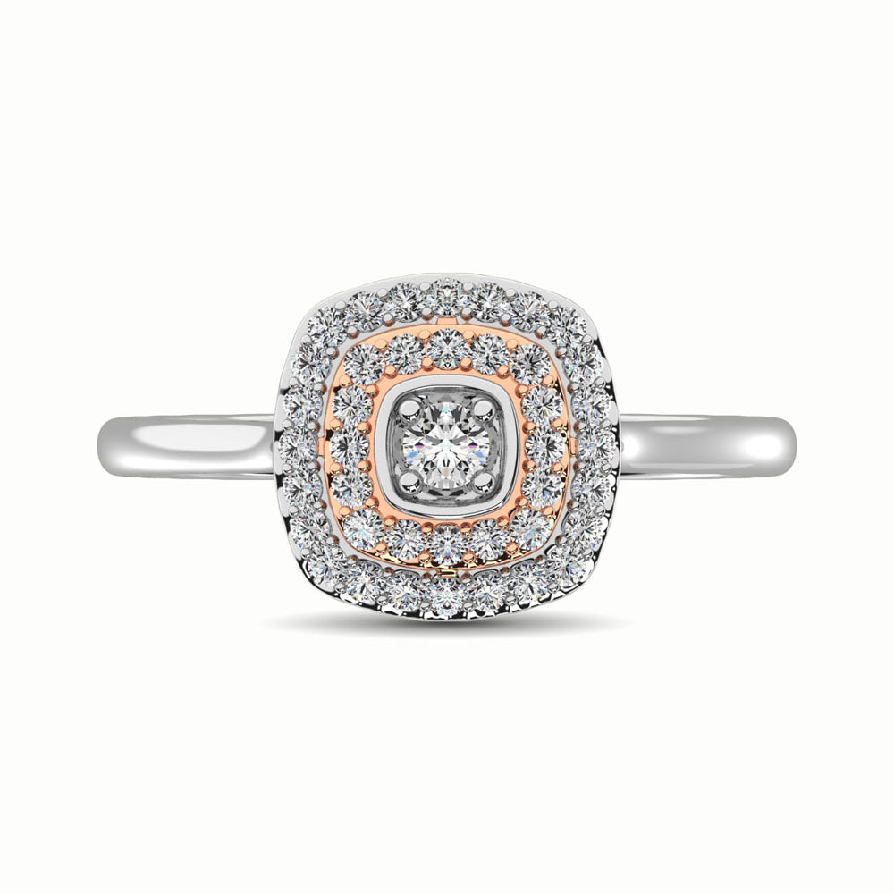 10K Two Tone 1/4 Ct.Tw. Diamond Fashion Ring