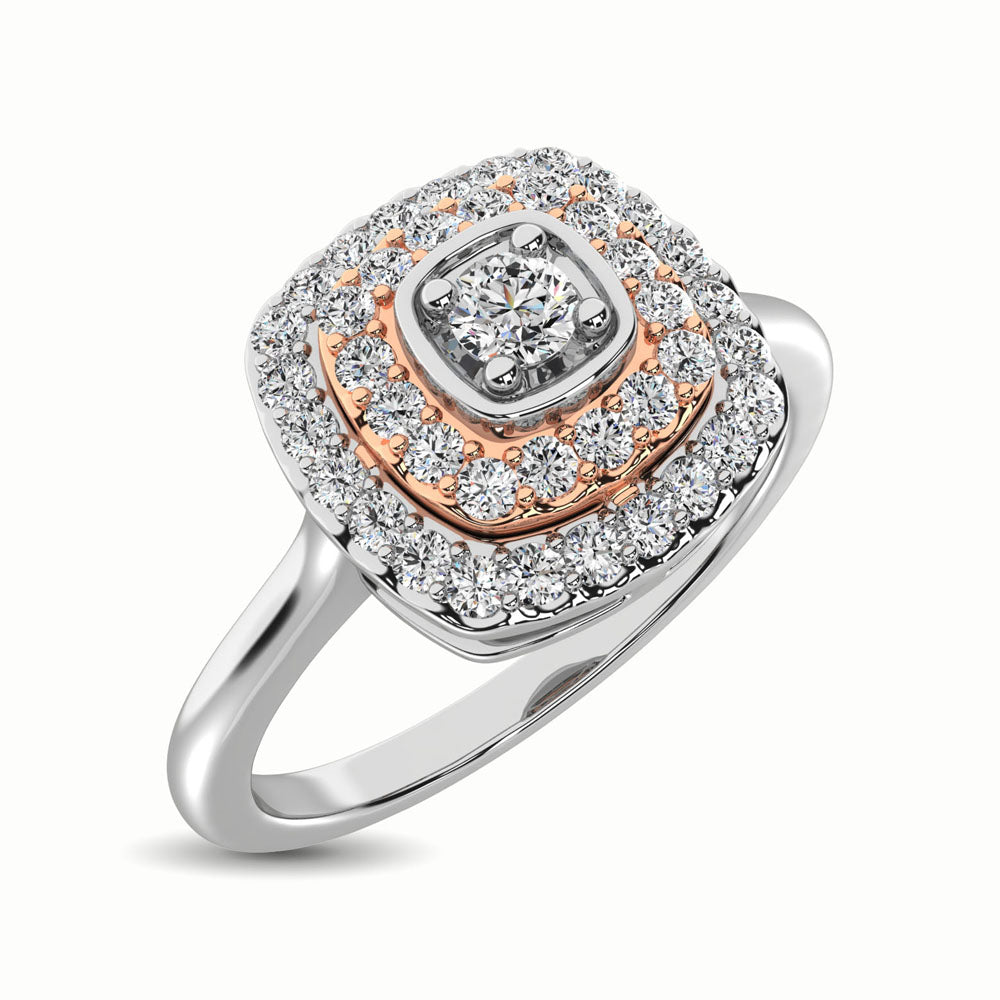 10K Two Tone 1/4 Ct.Tw. Diamond Fashion Ring