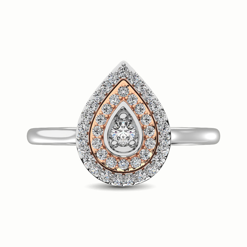 10K Two Tone 1/4 Ct.Tw. Diamond Fashion Ring