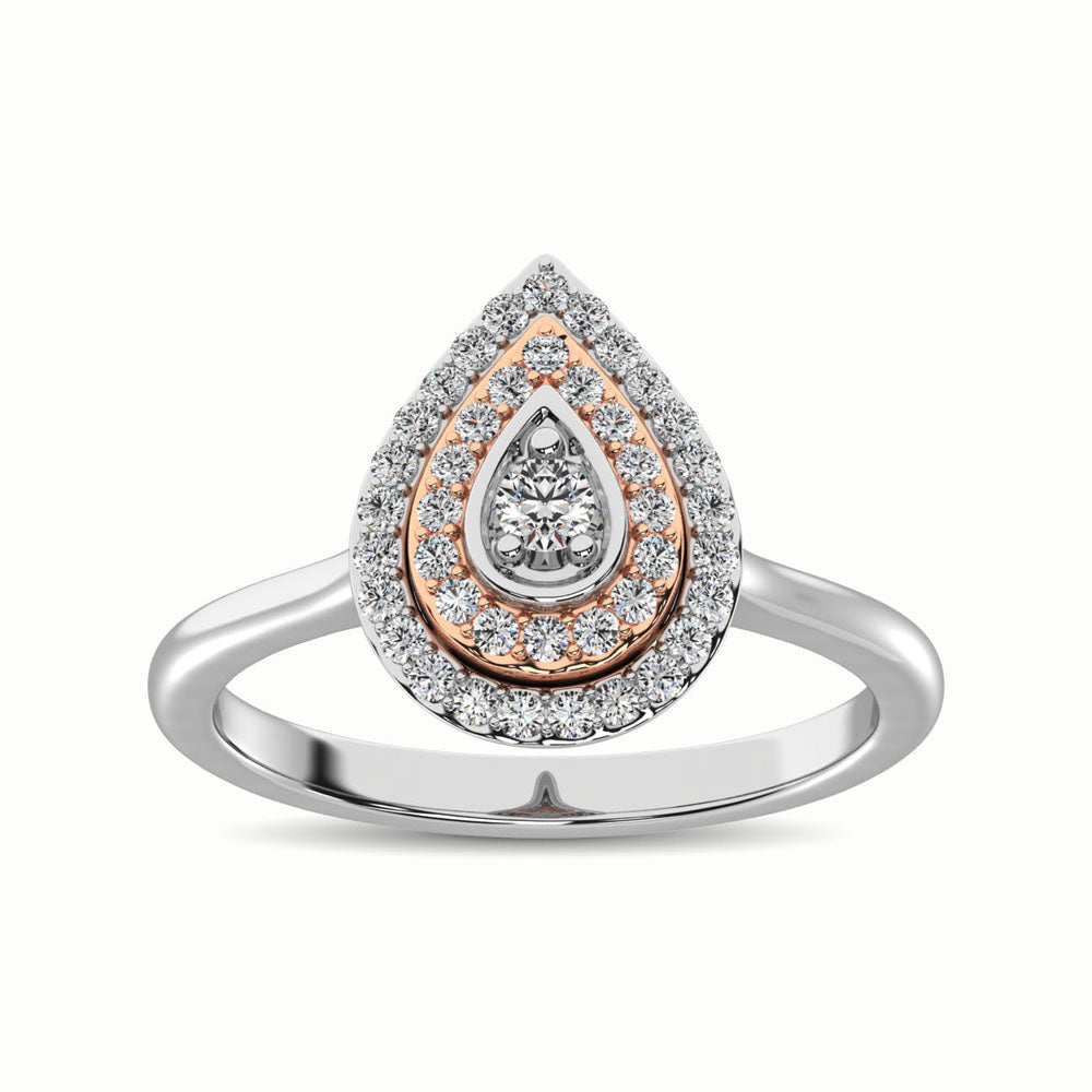 10K Two Tone 1/4 Ct.Tw. Diamond Fashion Ring