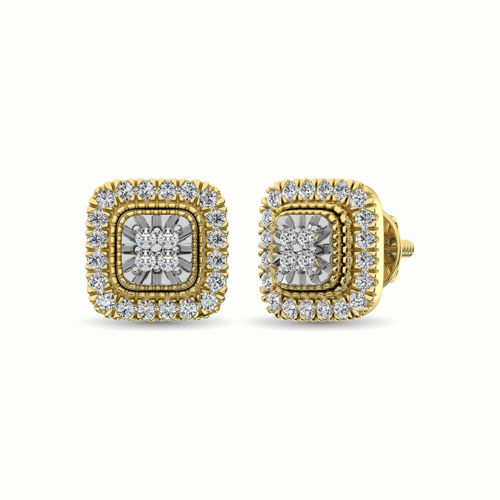 10K Yellow Gold 1/3 Ct.Tw. Diamond Stud Earrings