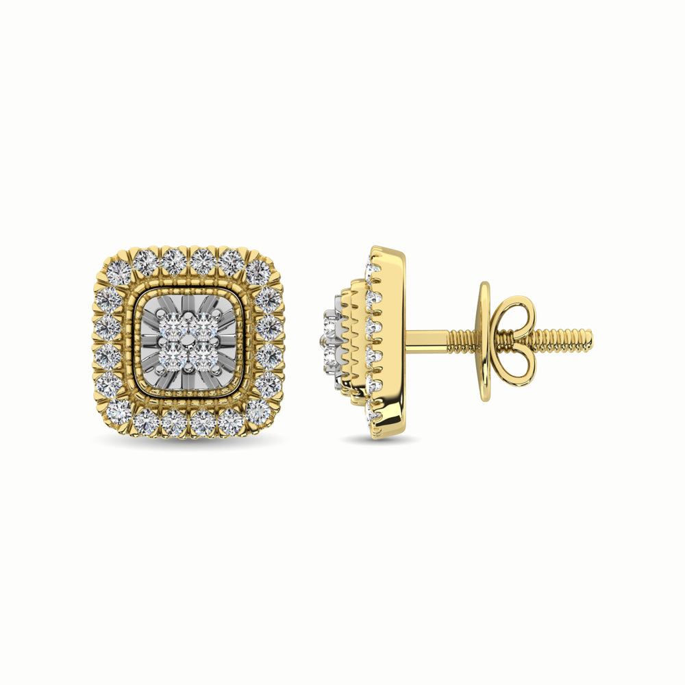 10K Yellow Gold 1/3 Ct.Tw. Diamond Stud Earrings
