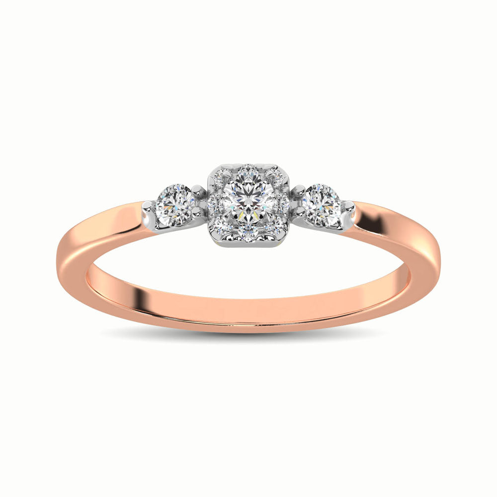 10K Rose Gold 1/3 Ct.Tw. Diamond Promise Ring