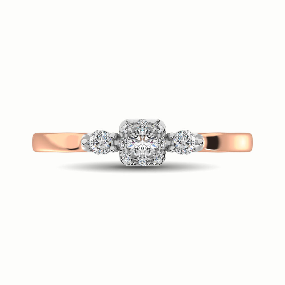 10K Rose Gold 1/3 Ct.Tw. Diamond Promise Ring