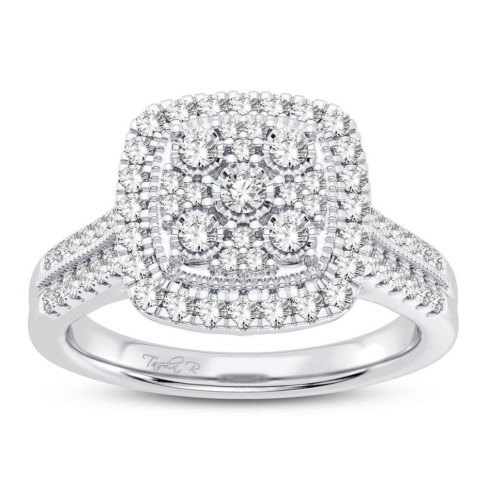 10K White Gold Beautiful 0.50Ct Diamond Ring