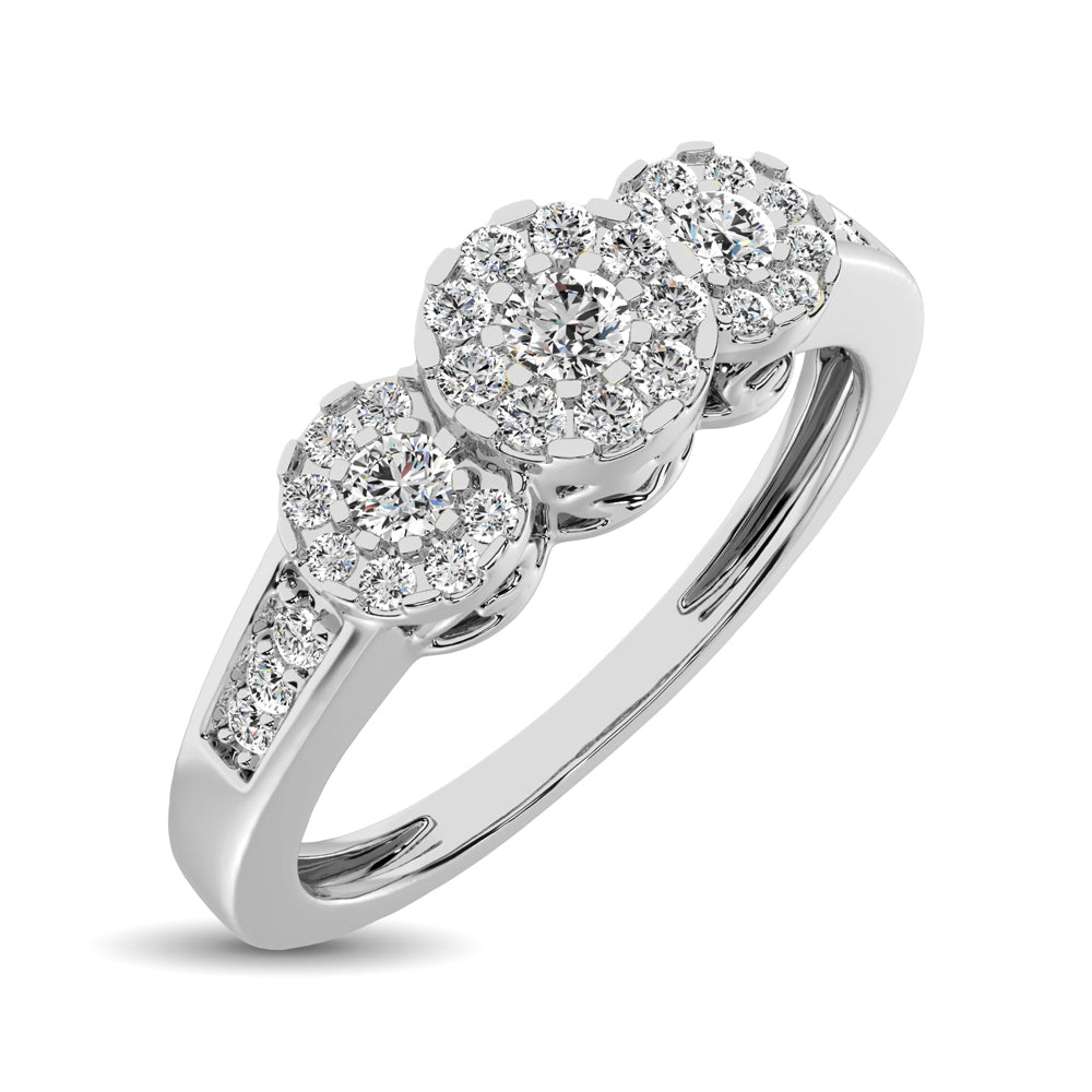 10K White Gold 1/3 Ct.Tw. Diamond Fashion Ring